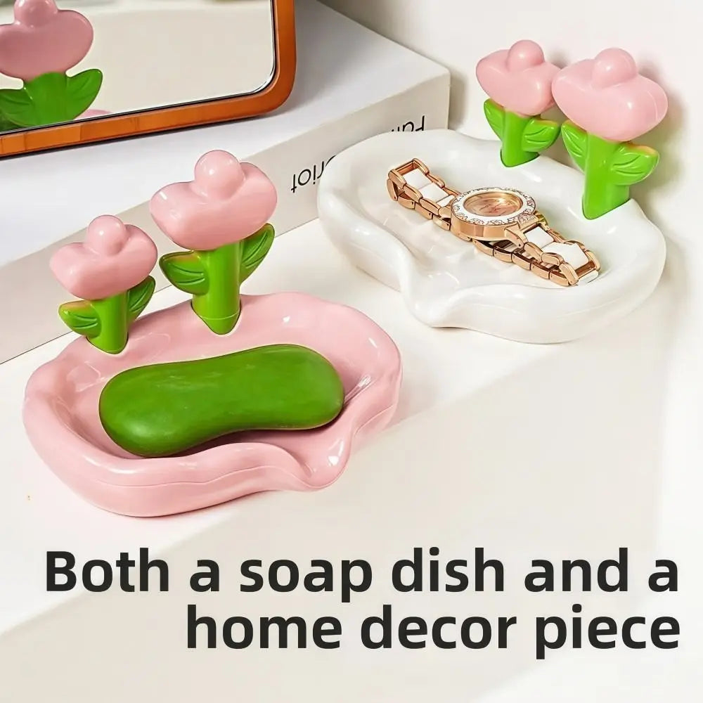 Tulip Self-Draining Soap Dish