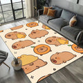Cute Capybara Cartoon Area Rug