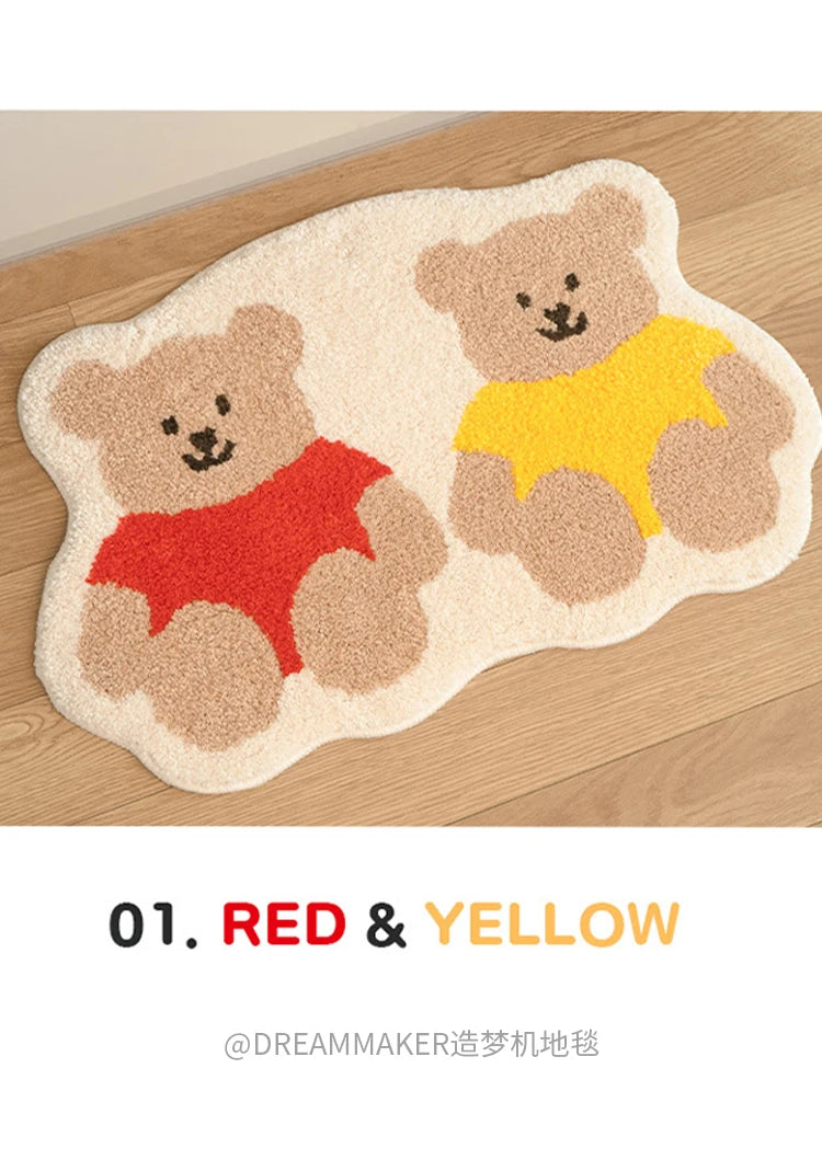 Cute Bear Imitation-Cashmere Floor Mat