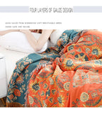 100% Cotton Double-Sided Nordic Throw Blanket