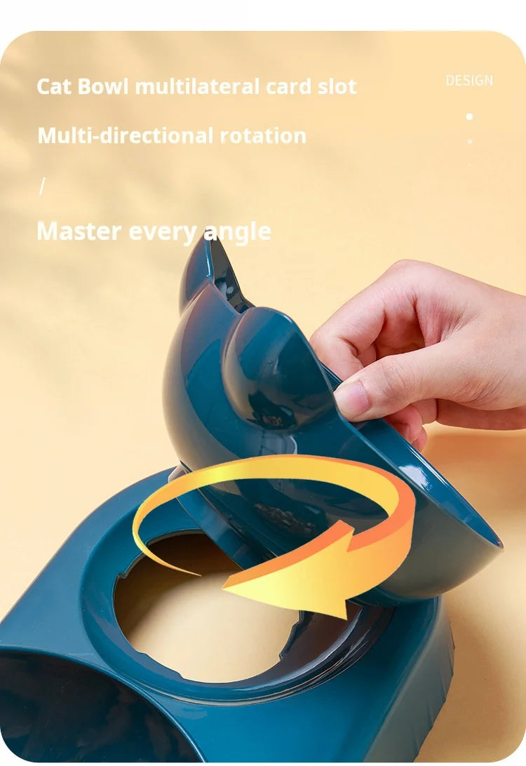 3-in-1 Cat Bowl & Gravity Water Feeder Set