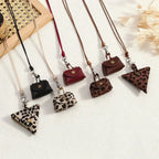 Retro Mini Leather Bag Pendant Necklace