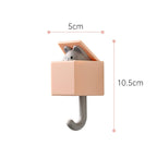 Adhesive Cartoon Cat Wall Hooks