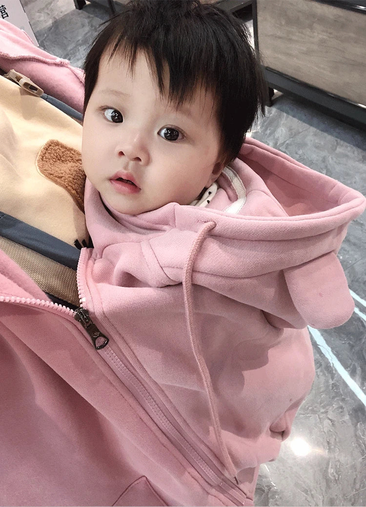 Winter Maternity Baby Carrier Hooded Coat