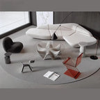 Modern Curved Lounge Sofa & Side Table Collection