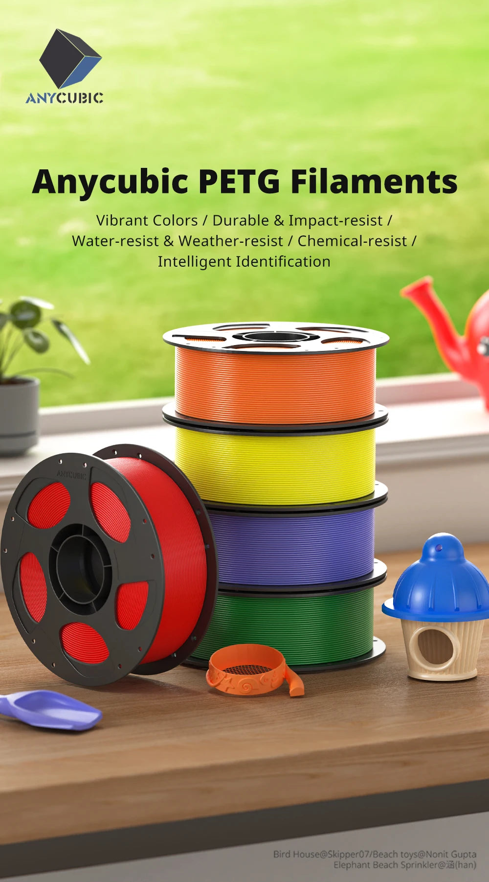 Anycubic PETG 1.75 mm 3D Printer Filament - 1 kg