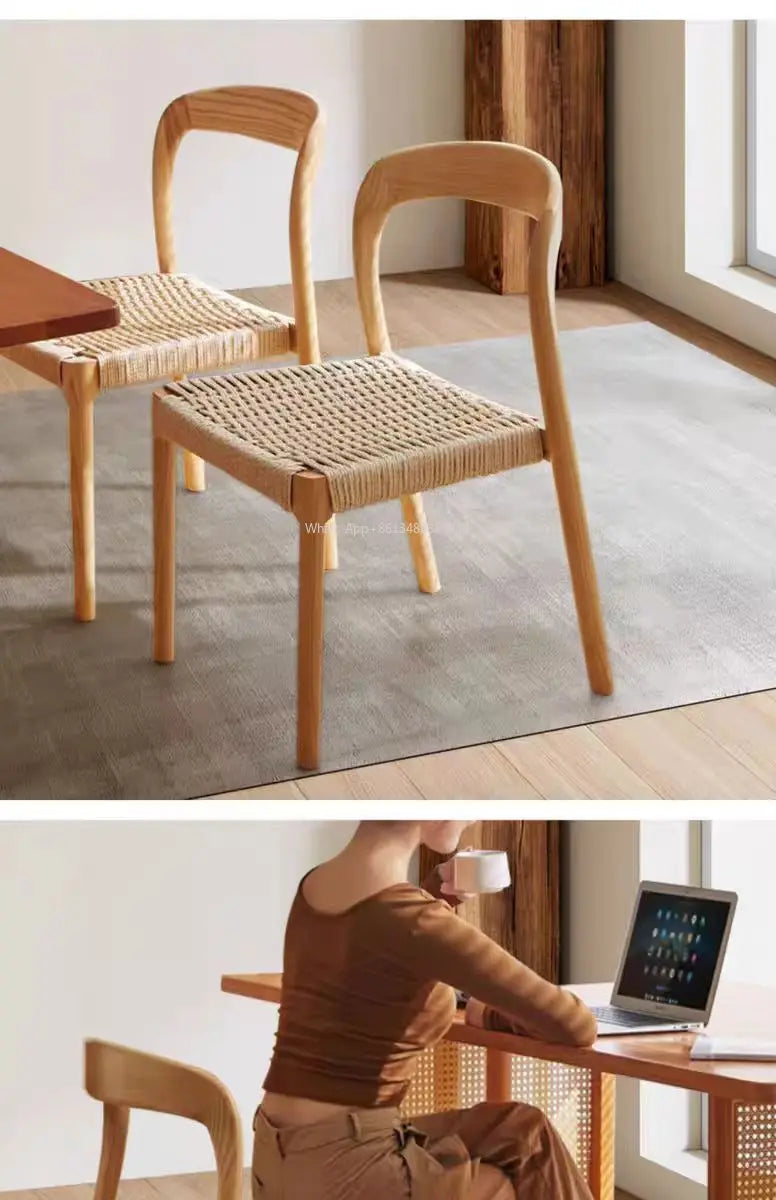 Solid Wood Leather Dining Chair