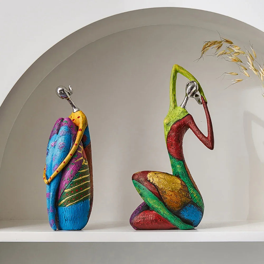 Abstract Love Resin Sculpture
