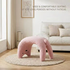 Cute Animal Plush Ottoman Stool