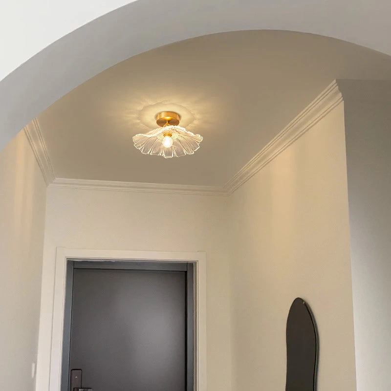 Vintage Flower Glass Pendant Light