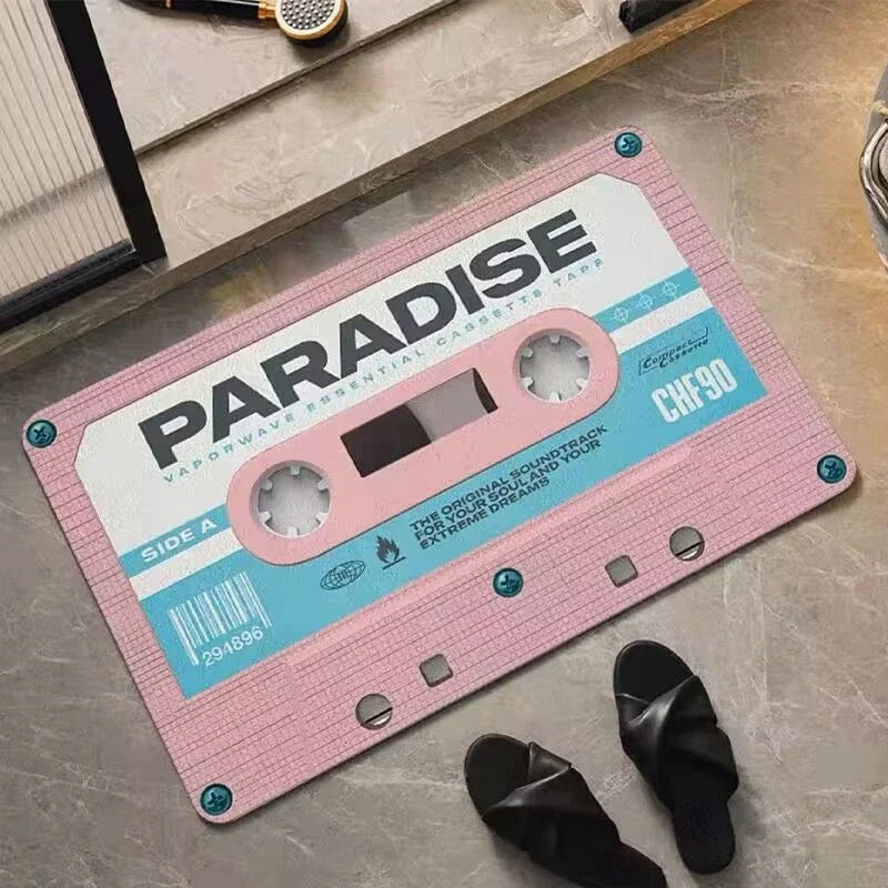 Vintage Cassette Tape Non-Slip Door Mat
