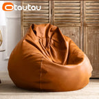 Filled 70 cm Faux Leather Bean Bag Sofa