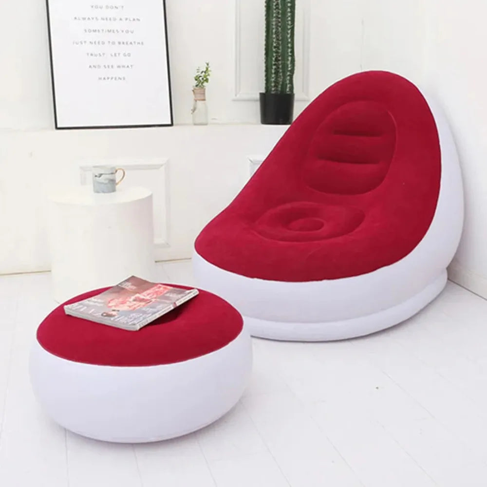 Inflatable Lounge Chair with Footstool