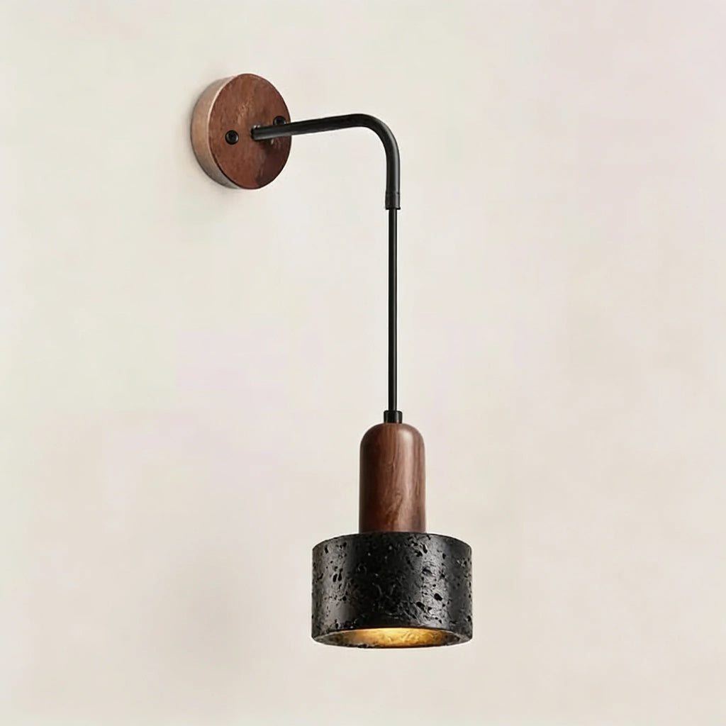 Yellow Travertine Stone Wall Lamp