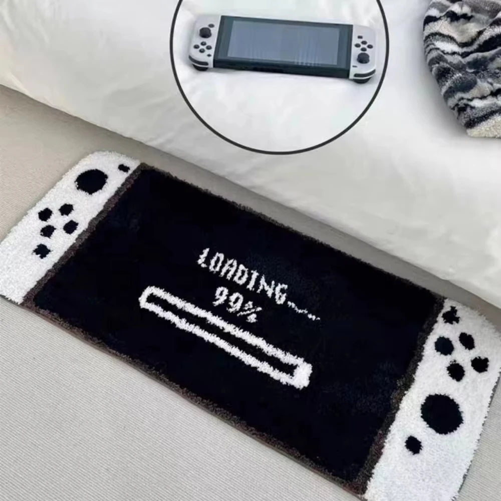 Game Controller-Shaped Plush Area Rug