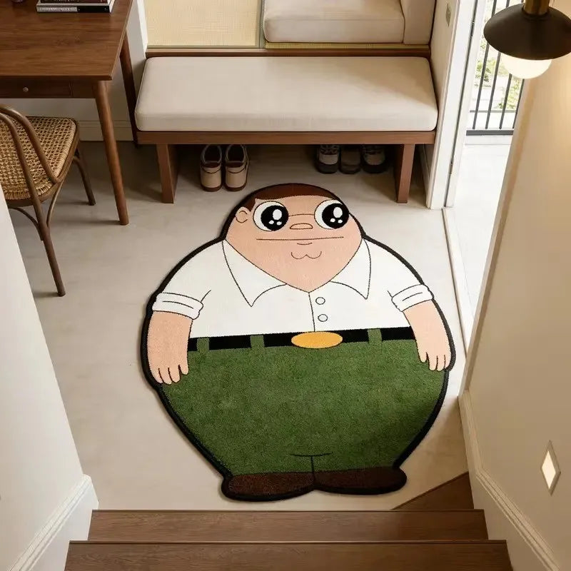 Peter Griffin Style Character-Shaped Rug