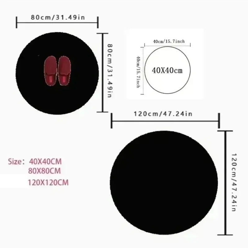 Retro Vinyl Record Round Area Rug