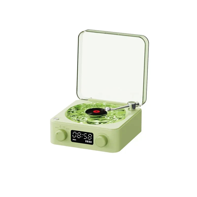 Retro Turntable Bluetooth Speaker with White Noise