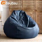 Filled 70 cm Faux Leather Bean Bag Sofa