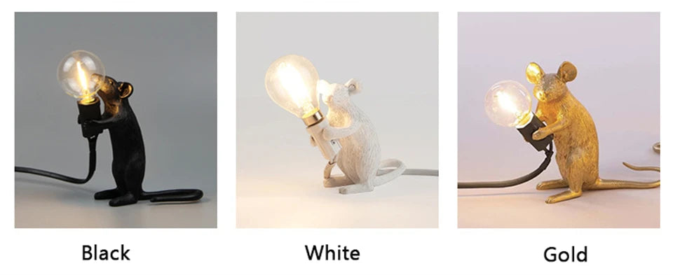 USB Nordic Mouse LED Table Lamp