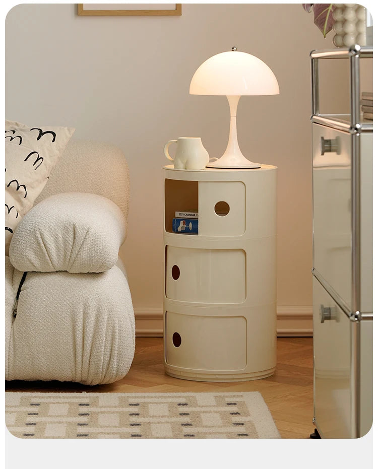 Modular Round Plastic Nightstand