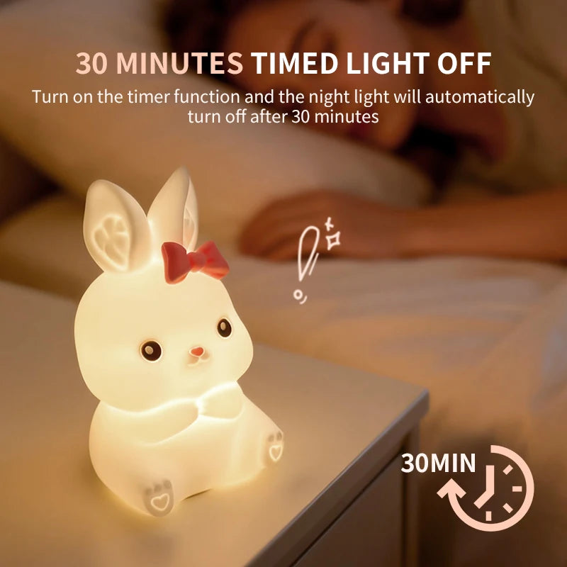 Touch-Dimming Rabbit Night Light