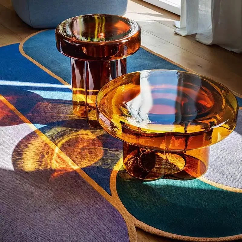 Round Glass Side Coffee Table