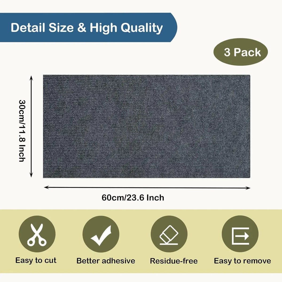 Self-Adhesive Trimmable Cat Scratching Mat