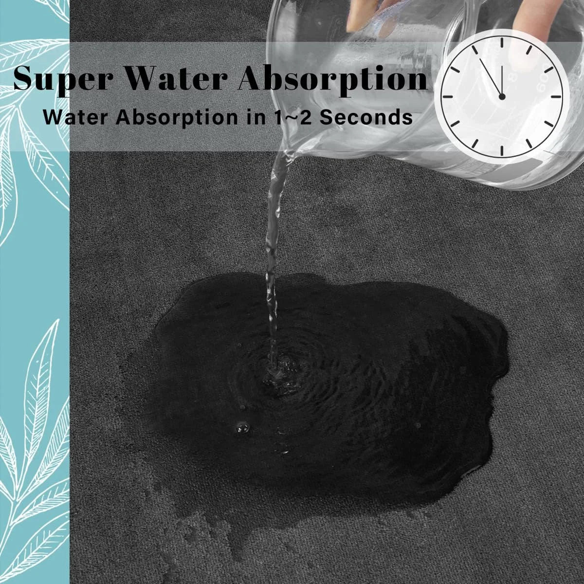 Water-Absorbent Non-Slip Bathroom Mat