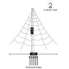 5m Plush Halloween Spider Web Decoration