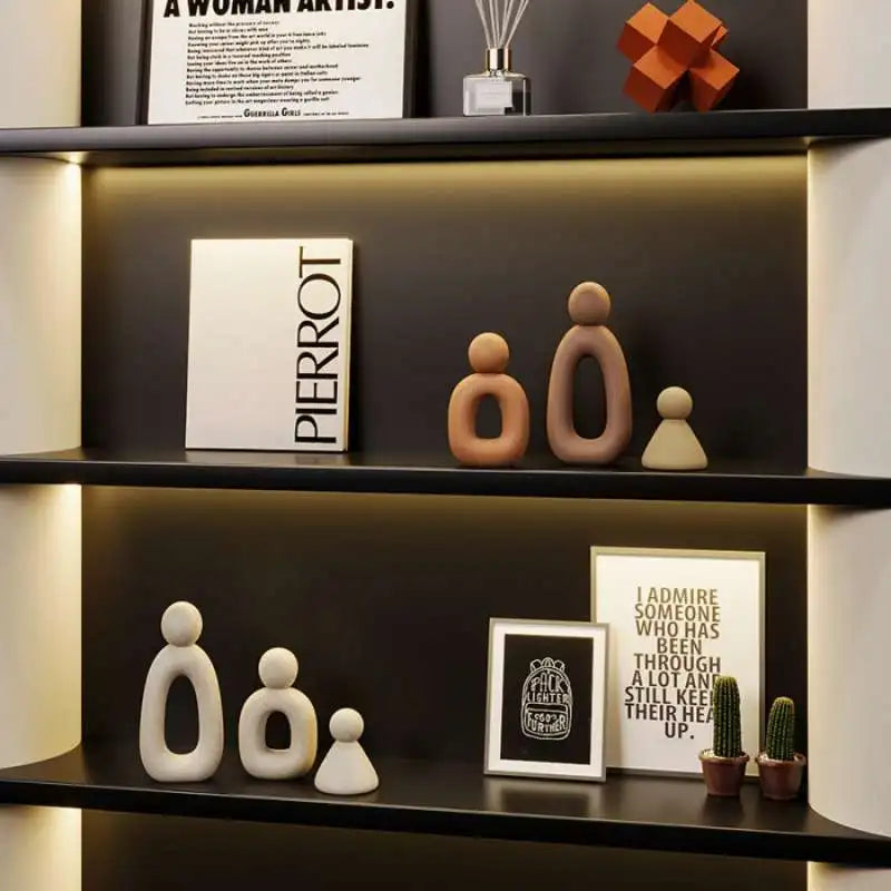 Modern Family Resin Sculpture
