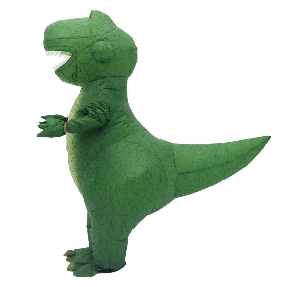 Adult Inflatable Green Dinosaur Costume