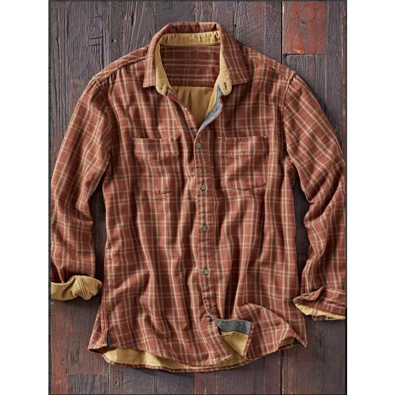 Woven Vintage Men's Plaid Shirt - product image 8