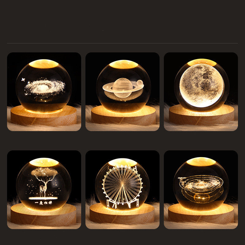 3D Planet Crystal Ball Night Light