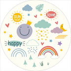 Cartoon Round Thickened Lovely Bedroom Rug
