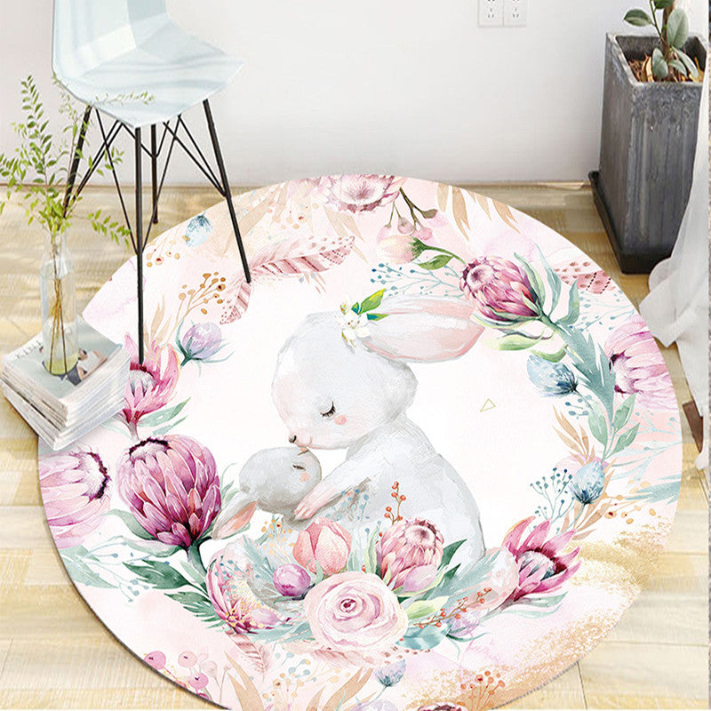 Printed Round Rug Living Room Cartoon