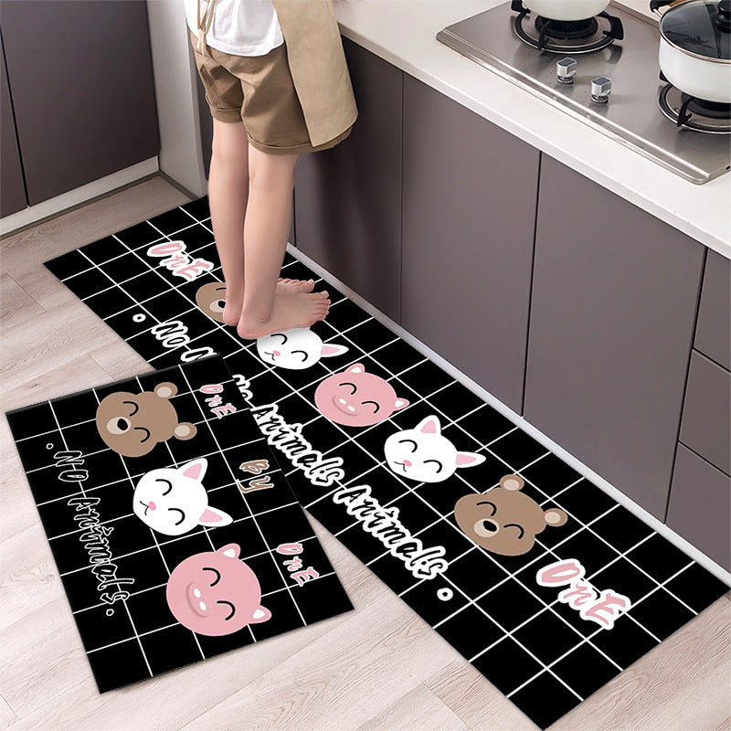 Cartoon Floor Mat Kitchen Strip Rug Simple - product image 29