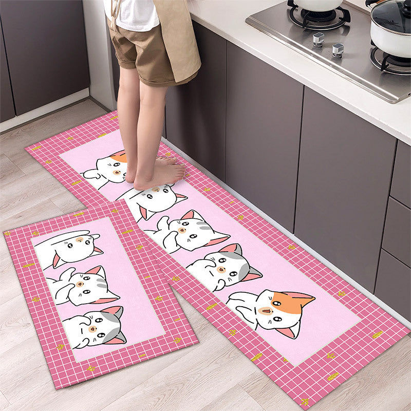 Cartoon Floor Mat Kitchen Strip Rug Simple - product image 10