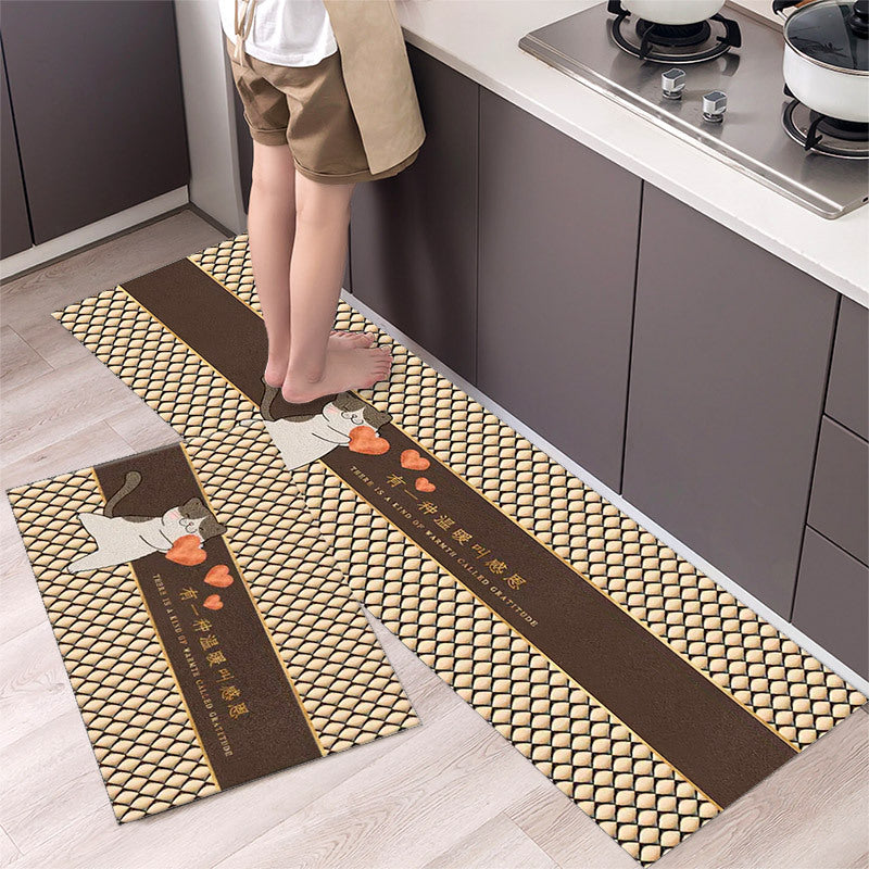 Cartoon Floor Mat Kitchen Strip Rug Simple - product image 21