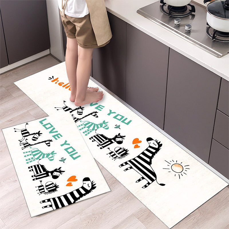 Cartoon Floor Mat Kitchen Strip Rug Simple - product image 20