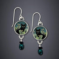 Vintage Cat Flower Earring Splice