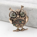 Diamond Cute Owl Vintage Brooch - product image 4
