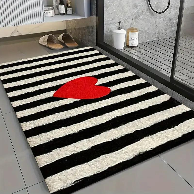 Caring Valentines Day Cashmere-Feel Bathroom Rug