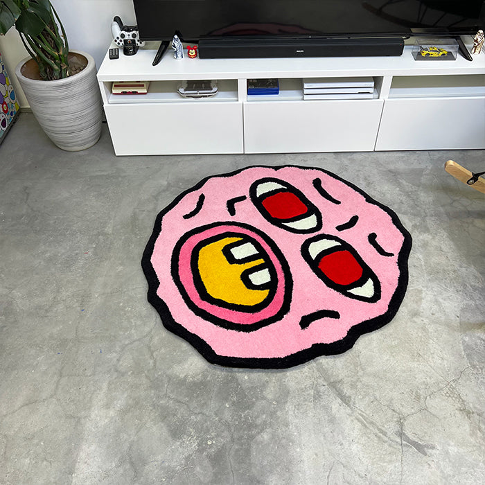 Handmade Round Cartoon Bedroom Living Room Rug - product image 2