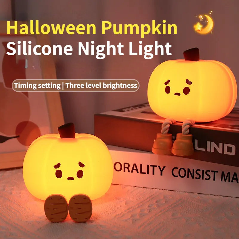 Rechargeable Silicone Pumpkin Night Light