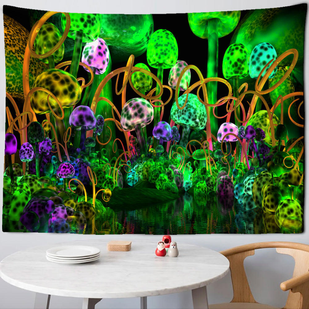 Dream Mushroom Psychedelic Rug Boho Home Decor - product image 3