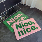 Flocked Floor Mat - Absorbent Bathroom Rug and Bedside Rug for Home