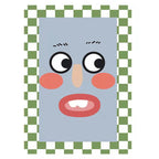 Creative Home Bedside Plaid Expression Rug - product image 2