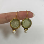 Inlaid Pearl Vintage Style Earrings - product image 2