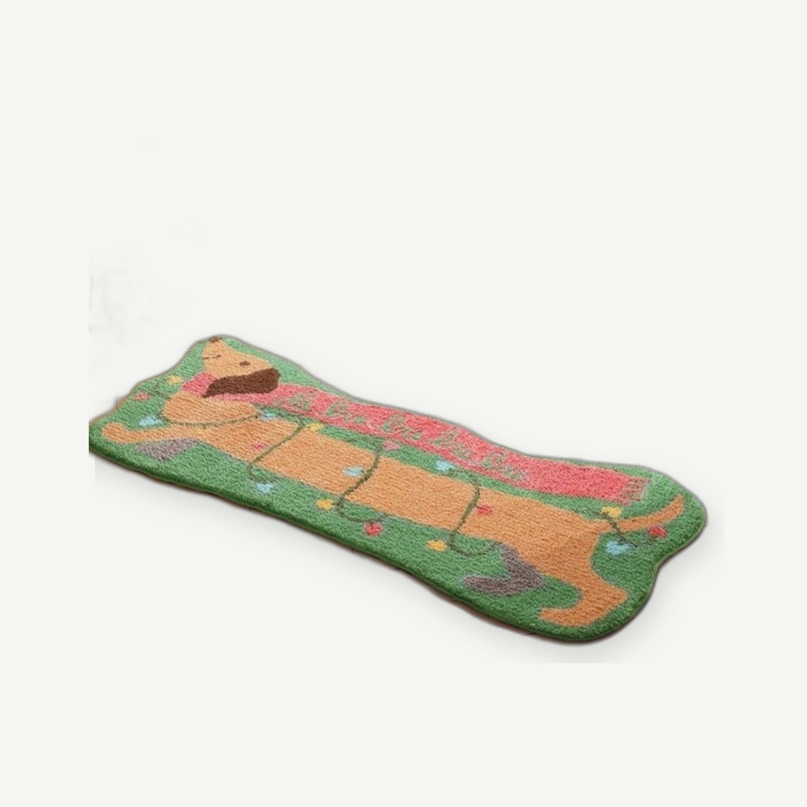 Dachshund Christmas bedside rug